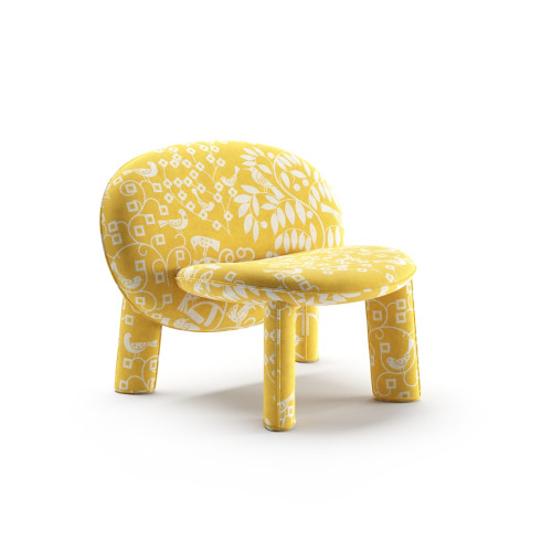 Dino Armchair Yellow ARHIVE FABRIC SERGIY KOLOS ShishkaProject