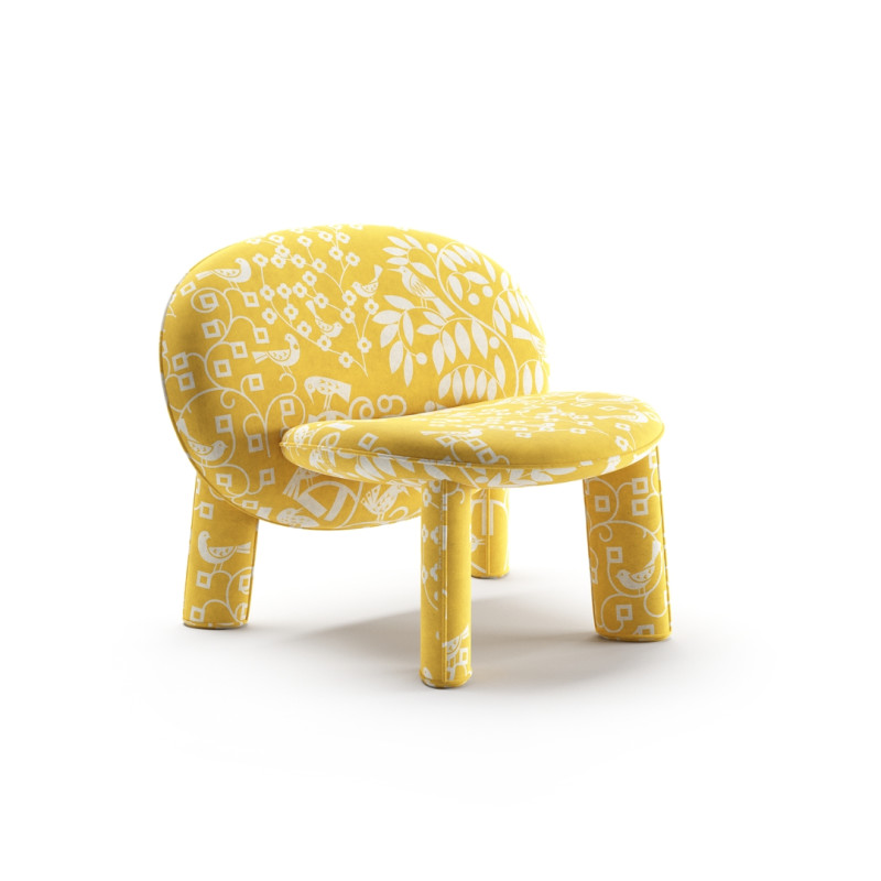 Dino Armchair Yellow ARHIVE FABRIC SERGIY KOLOS ShishkaProject