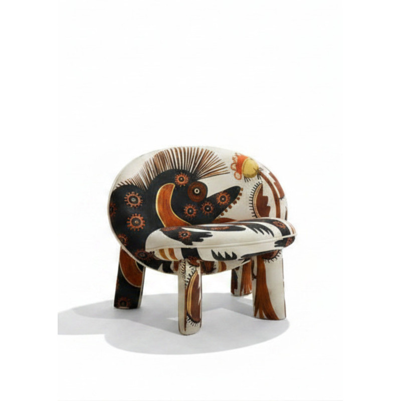 Dino armchair — Black Beast Edition (Maria Prymachenko, 1936)