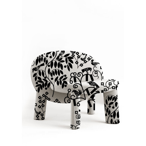 Dino Armchair White ARHIVE FABRIC SERGIY KOLOS ShishkaProject