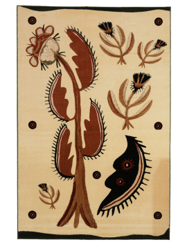 Black Beast — Fragment of Habitat Rug (Maria Prymachenko, 1936)