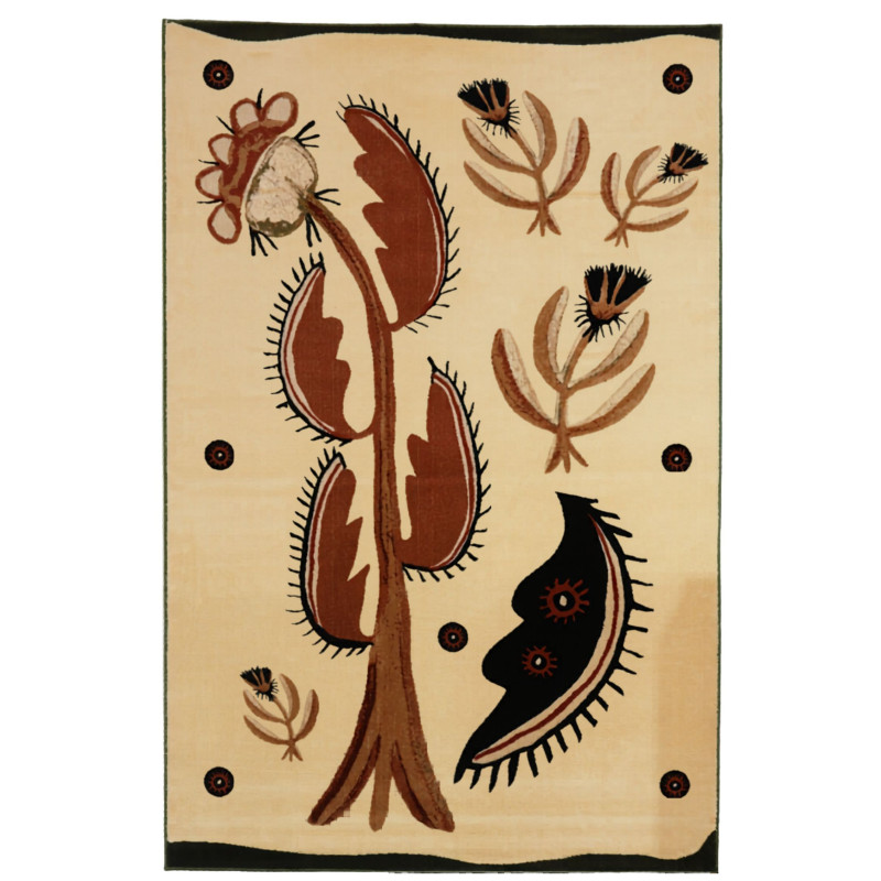 Black Beast — Fragment of Habitat Rug (Maria Prymachenko, 1936)