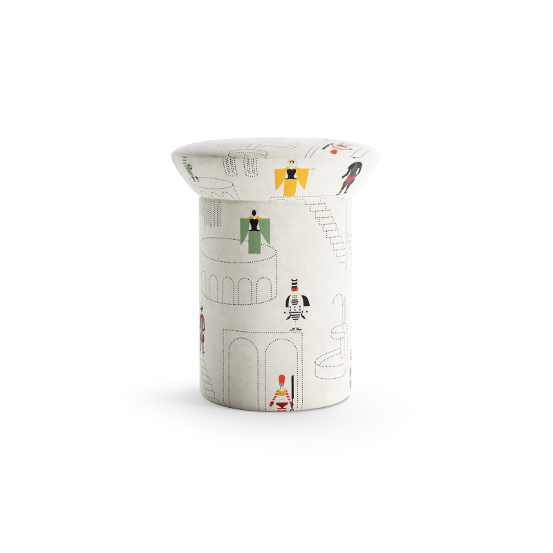 Pouf Screw 081 ARHIVE FABRIC ANATOLIY PETRYCKYI ShishkaProject