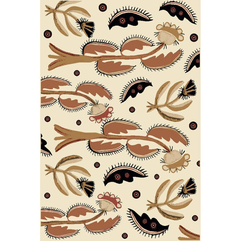 Black Beast — Continuous Pattern Rug (Maria Prymachenko, 1936)
