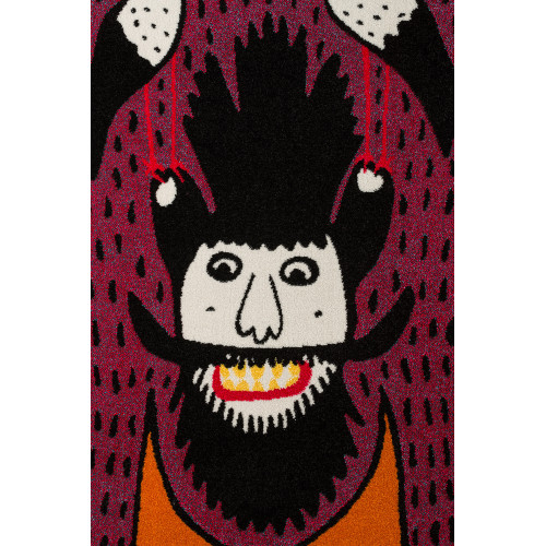 Lisovyk-Fizkulturnyk Rug (Maria Prymachenko, 1980)